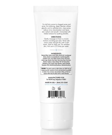 Toulon Glycolic Acid Facial Cleanser with Vitamin C & Rose Hip - Exfoliating Face Wash for Dry & Sensitive Skin - Women & Men - Buy Online on SooperMarket.com