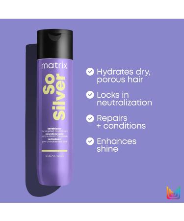 So Silver Purple Shampoo & Conditioner Set - 33.8 Fl Oz | Neutralizes Yellow Tones, Nourishes Hair | Blonde, Grey, Platinum, Bleached Hair | Color Treated | Packaging May Vary - Buy Online on SooperMarket.com