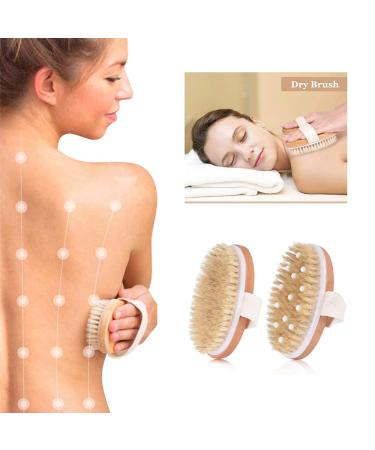 Spclsim Bath Brush Set - Shower Back Scrubber for Gentle Exfoliation | Dry/Wet Skin Exfoliator for Men and Women - Improve Circulation - Buy Online on SooperMarket.com