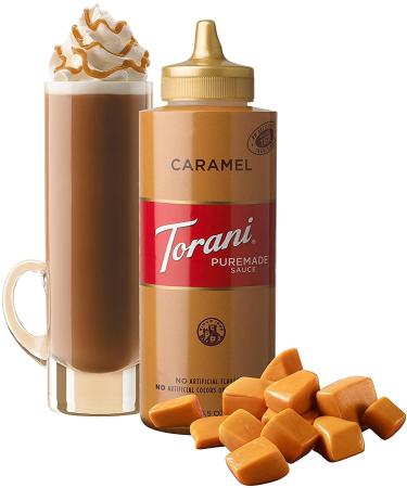 Torani Hazelnut Classic Flavour Syrup 750 Milliliter & Caramel Squeeze Sauce 16.5 Fluid Ounce 750 ml (Pack of 1) Syrup + Sauce Caramel - Buy Online on SooperMarket.com
