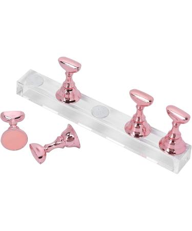 TYTOGE Nail Art Display Practice Stand Magnetic Nail Fingernail Tip Holder Manicure Set Tool for Home DIY Beginner Salon Supplies (Rose Pink) - Buy Online on SooperMarket.com