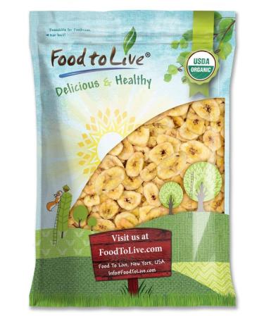 Organic Banana Chips, 5 Pounds  Sweetened, Unsulfured, Non-GMO, Kosher, Vegan, Bulk 5 Pound (Pack of 1)