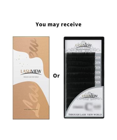 LASHVIEW Ellipse Flat Eyelash Extensions 0.15mm C Curl Mixed Tray 8-15mm - Mink Black Individual Lashes for Professional Salon Use - Buy Online on SooperMarket.com