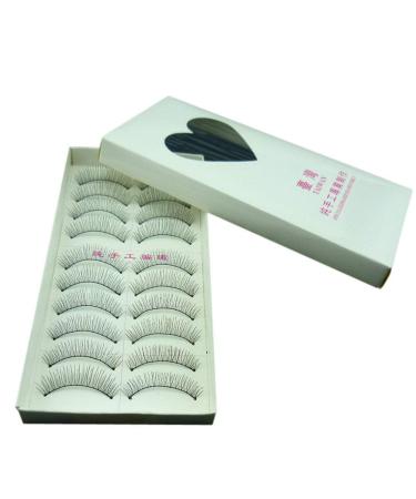 Careforyou 10 Pairs Taiwan False Eyelashes Long Natural Handmade Cross Charming Natural Soft Makeup #216