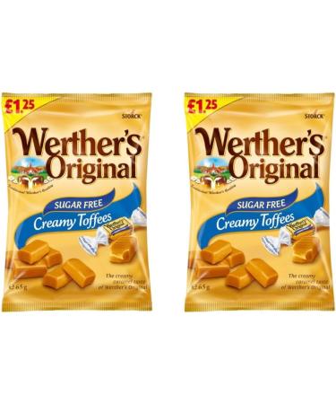 Werthers Original Creamy Toffees SUGAR FREE Sweets Candies 2 x 65g Bags Multipack - Buy Online on SooperMarket.com