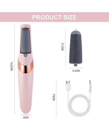 Electric Foot File Electric Foot Callus Remover USB Rechargeable Waterproof Hard Skin Remover Foot with 2 Rollers 2 Speed LED Light Professional Pedicure Tool for feet Cracked Heels Pink - Buy Online on SooperMarket.com