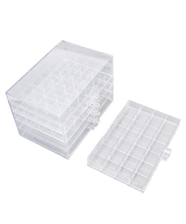 Oukens clear plastic jewelry box nail art ornament storage box 5 lay transparent classification tool box for manicure jewelry small fishing equipment
