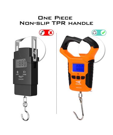 KastKing Fish Scale  Water Resistant Digital Scale with Ruler  110lb Capacity  Dual Mode  Pounds/Ounces & Kilograms  Light  Strong ABS Frame  Non-Slip Handle  Retractable 38 inch Tape Measure - Buy Online on SooperMarket.com