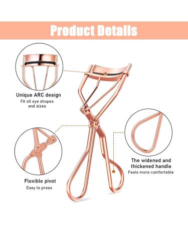 Lash Curler Stainless Steel Eye Lashes Curlers Curl Lash Curler Electroplated Eyelash Curler Fashion Eyelash Curler Makeup Accessory for Women and Girls - Rose Gold - Buy Online on SooperMarket.com