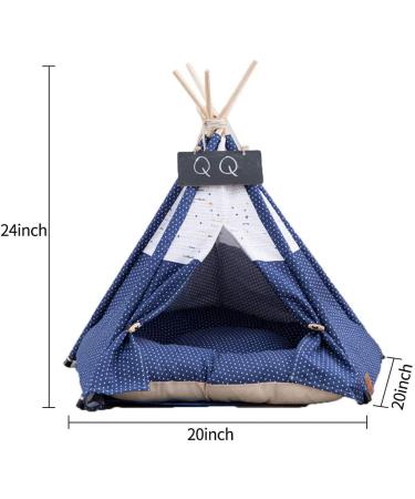 Luxury Pet Teepee Tent with Thick Cushion | Portable & Machine Washable | For Dogs, Cats, and Puppies - Buy Online on SooperMarket.com