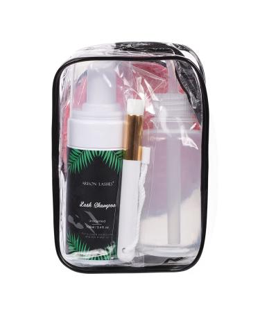 100ml Eyelash Extension Cleanser & Lash Mousse | Lash Shampoo for Extensions with Mascara Brush & Reusable Makeup Remover Pad - Buy Online on SooperMarket.com