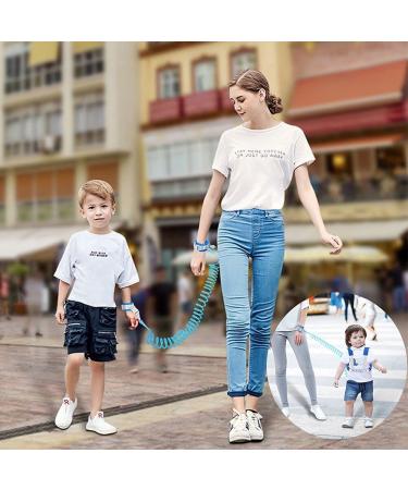 Kid's Toddler Harness & Leash Combo - Child Leash 2 in 1 Wrist-to-Wrist Safety Backpack - Blue 8.2 Feet - Buy Online on SooperMarket.com