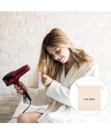 PLAFOPE 3pcs Hair Dryer Storage Bag Storage Bag Drawstring Dryerbag Hairdryer Case Toiletey Sac Beige Fabric - Buy Online on SooperMarket.com