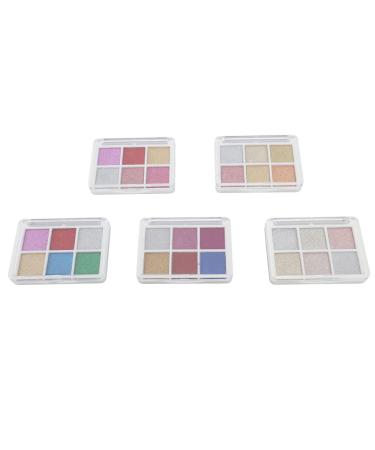 6 Colors Glitter Metallic Mirror Effect Nail Powder Long Lasting and Fine Powder Texture Suitable for DIY Nail Art with 15 Eyeshadow Sticks
