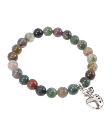 FRCOLOR Natural Stone Bracelet Beaded Bracelet Stretch Bracelet Friend Gift Men Gifts Mens Bracelets Volcanic Crystals Appreciation Gifts for Teacher Round Beads Bracelets Gem India Lovers