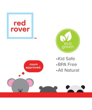 Red Rover Kids' Bamboo Dinner Set Off-White Hippo Design | 2.75 x 11 x 10.25 inches - Buy Online on SooperMarket.com