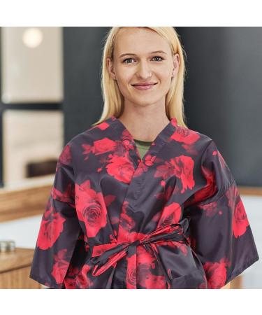 PACKOVE 2pcs Salon Client Gown Robes Cape Hairdressing Gown Smock Salon Barber Gown Kimono Style for Hair Cutting Hair Coloring Spa - Buy Online on SooperMarket.com