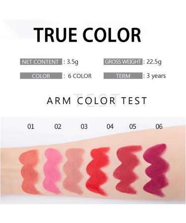 Long-Lasting Matte Plum Lipstick - Waterproof, Non-Stick Cup, Full-Coverage Lip Color for Women - Professional Cosmetics Makeup Gift - Buy Online on SooperMarket.com