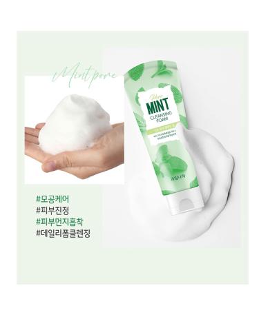 Mint Pore Korean Face Wash Cleansing Foam - Acne Prone Skin Facial Cleanser 130g | Kwailnara - Buy Online on SooperMarket.com