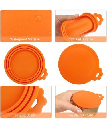 Huayue 6 Pack Pet Can Covers Pet Food Tin Lids Universal Silicone Cat Dog Food Can Lids One Size Fit 3 Standard Size 6 Colors - Buy Online on SooperMarket.com