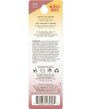 Burt's Bees Sedona Sands Matte Lip Crayon - 100% Natural Origin, Moisturizing Formula | 1 Count - Buy Online on SooperMarket.com