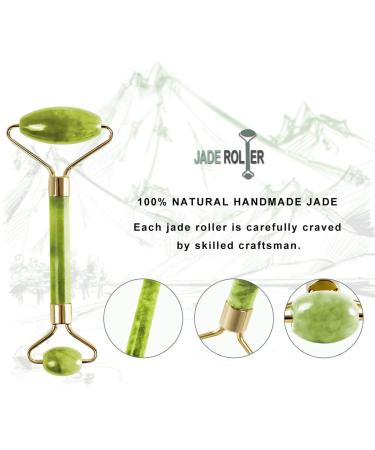 Jade Face Gua Sha Roller - Natural Cooling Anti-Wrinkle Skin Care Tool for Migraine Relief and Muscle Relaxation - Perfect Mother's Day Gift - Buy Online on SooperMarket.com
