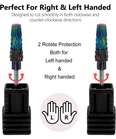 Gasea 5 In 1 Naill Drill Bit 3/32" Shank Professional Fast Remove Acrylic Nails Tapered Nail File Drill Bit for Manicure Pedicure - Buy Online on SooperMarket.com