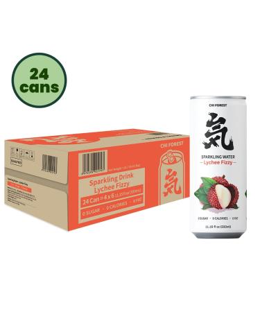 CHI FOREST Fizzy Lychee Sparkling Water 11.15 fl oz (Pack of 24) - Refreshing and Delicious - Buy Online on SooperMarket.com