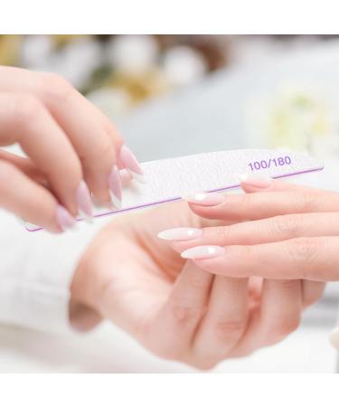 Professional Nail Files 20 Pieces Professional Double-Sided Reusable Nail File 100/180 Grit for Nail Salons DIY Nail Art at Home - Buy Online on SooperMarket.com
