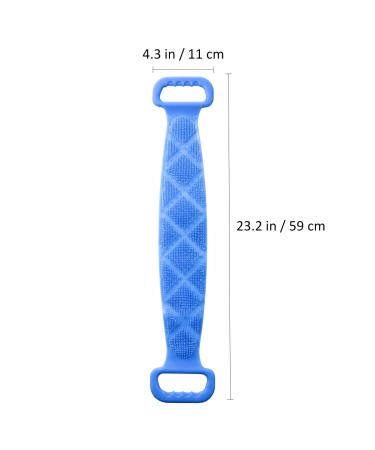 Silicone Bath Body Brush, Long Exfoliating Back Scrubber Massager, Sky Blue - Buy Online on SooperMarket.com