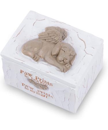 ACTLATI Pet Urns for Dogs Ashes Engraved Resin Cremation Urns Memorial Gift Pet Urns for Dogs Keepsake Urn Hand-Crafted Resin Box Pet Cremation Box for Dogs Ashes