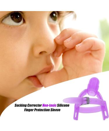 Teksome Adjustable Silicone Thumb Sucking Stop for Children | Thumb Protection for Babies 0-3 Years | Violet - Buy Online on SooperMarket.com
