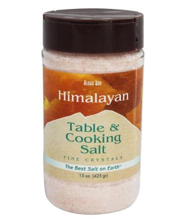 Aloha Bay Himalayan  Table & Cooking Salt Fine Crystals 15 oz (425 g)