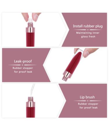 CAIYA 12Pcs Lip Gloss Tubes 6.4ml Empty Containers for DIY Lip Gloss - Pink Rose Gold | Refillable Lipstick Tubes with Rubber Stoppers - Buy Online on SooperMarket.com