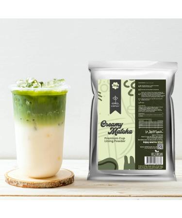 Wild Monk Creamy Matcha Cup Lining (1kg) 67 Servings Premium Cup Lining Powder Form Add Flavor to Bubble Tea & Desserts - Buy Online on SooperMarket.com