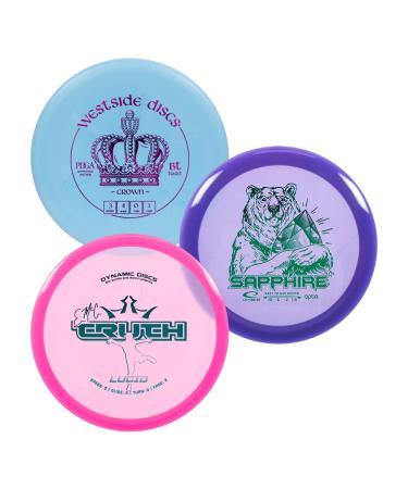 Dynamic Discs | Latitude 64 | Westside Discs | Three Disc Premium Variety Pack | Disc Golf Starter Pack | Frisbee Golf Discs | Disc Golf Putter | Disc Golf Midrange | Disc Golf Driver (3 Pack)