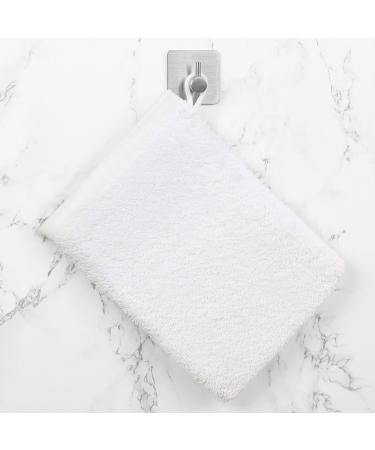 ZOLLNER Set of 10 White Cotton Wash Gloves & Washcloths - 16x21 cm - Ideal for Daily Use Soft & Durable - Buy Online on SooperMarket.com