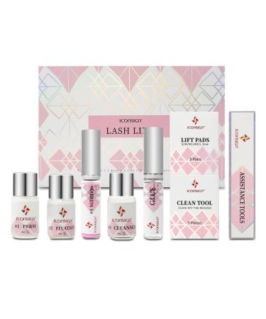 RoseFlower Eyelash Perm Kit  Upgraded Lash Lift Kit  Professional Semi-Permanent Curling Eyelash Perm Kit include 10 Eyelash combs  5 Eyelash cleaning sticks  for Salon Grade Home Professional Perm 2