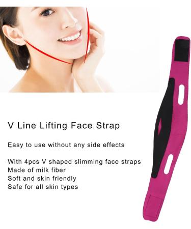 4 Pack Reusable V Line Mask Face Lifting Bandage Face Slimming Belt Double Chin Reduction Mask V Shaped Slimming Face Mask - Buy Online on SooperMarket.com