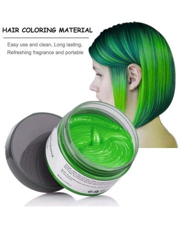 Temporary Hair Wax Color - Washable Green Hairstyle Dye for Men & Women | Natural Ingredients | 120g - Buy Online on SooperMarket.com