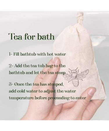 Bumble Bee Bath Tea: Organic Herbal Sleepytime Tea for Relaxation & Stress Relief Soothing Chamomile & Lavender Scent for Wellness & Muscle Relief - Buy Online on SooperMarket.com