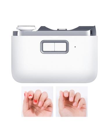 Maodom Electric Automatic Nail Clipper | 2 in 1 Ergonomic Auto Nail Clipper with Storage and Light 2 Modes Nail Clippers Rechargeable Nail Polisher for Fingernails Thick Nails Adults