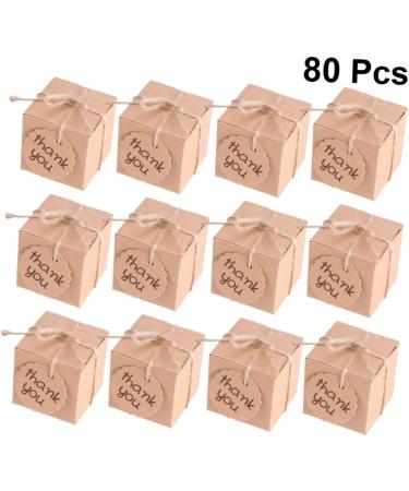 Didiseaon 40pcs Box Thank You Treat Boxes Kraft Paper Gift Boxes Candy Gift Boxes Candy Box Baby Happy Candy - Buy Online on SooperMarket.com