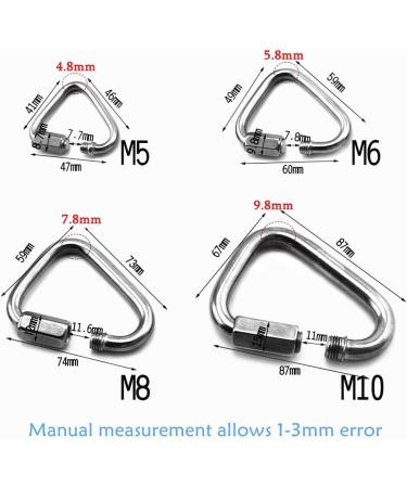 Long Buy 2Pcs 316 Stainless Steel Delta Quick Link 5/32"(4mm) - 3/8"(10mm) Marine Grade Triangle M5 3/16" - Buy Online on SooperMarket.com