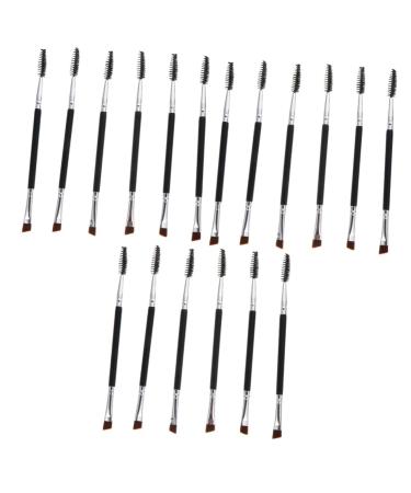 Didiseaon Angled Makeup Brush 18 Pcs Eyebrow Brush Mascara Brush Pro Brush Makeup Brushed Makeup Spoolie Eyebrow Grooming Tools Double Sided Makeup Tools Eye Brush Set Miss Eyelash Brush