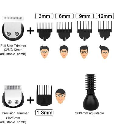 Hatteker Waterproof Beard Trimmer for Men | Cordless Grooming Kit - Mustache Face Nose & Body Hair Clippers - Perfect Gift for Men - Buy Online on SooperMarket.com