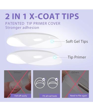 Extra Short Almond Nail Tips | BTArtbox XCOATTIPS Gel Press On Nails | Natural Matte Oval Fake Nails for Acrylic Extensions - Buy Online on SooperMarket.com