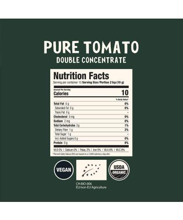 HLTHPUNK Organic Tomato Paste Tube | Double Concentrated | Premium Italian | USDA Certified | Vegan GMO-Free Soy-Free | Salt-Free Sugar-Free | 150g (1 Pack) - Buy Online on SooperMarket.com