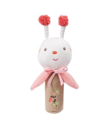 Fehn Stabgreifling bee - motor toys for babies to promote motor skills and senses - ideal baby toys as a sweet cuddly toy and gripping with a squeaky gift from 0+ months
