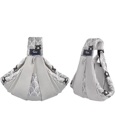 CUBY Natural Cotton Baby Carrier | Extra Comfortable Sling for Newborns & Toddlers - Grey Bear Design - Buy Online on SooperMarket.com